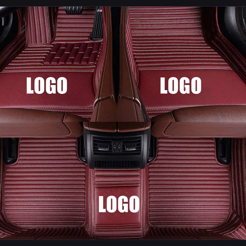 Car Floor Mats Leather Custom for Vw Volkswagen Sharan Touran MPV 6 7 SEATS 2003-2020 YEARS Car Auto Accessories Trunk Mat