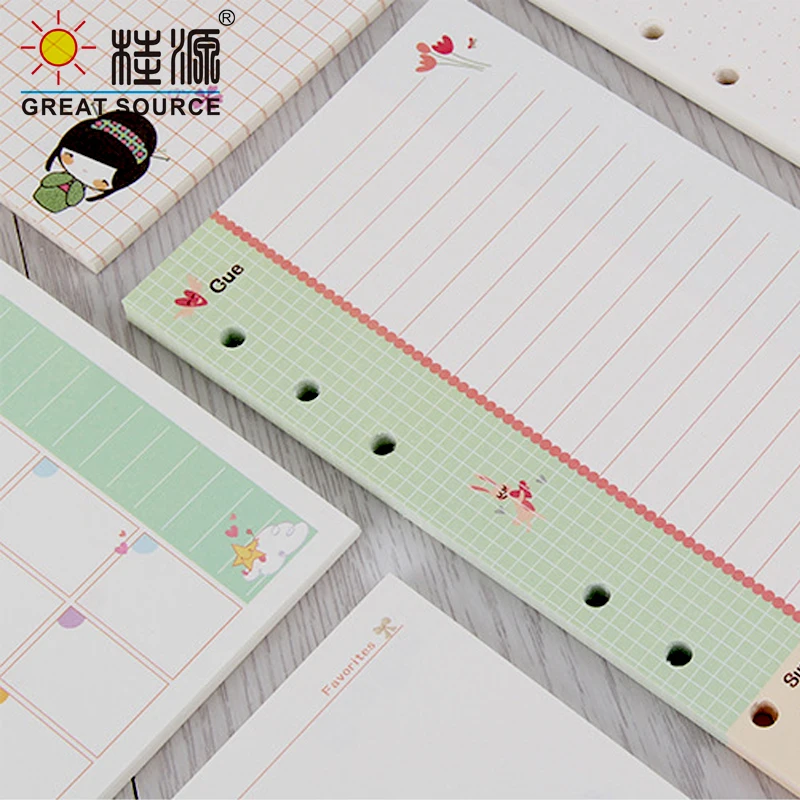 MQQ A6 Daily Planner Weekly Month Planner 2024 Loose Leaf Notebook Refill Paper Dot Grid Notebook White Paper Notebook(2PCS)