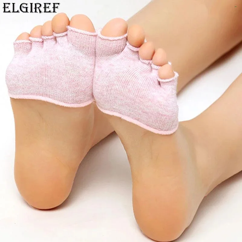 

3pairs Womens Fashion Socks Open Toe Five Finger Exposed Half Finger Socks Sox Cotton Socks Summer Autumn Thin Girls Ladies Sock