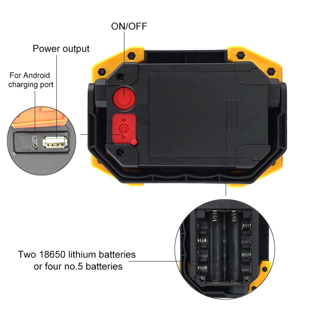 30W LED COB Work Light Portable Spotlight USB Rechargeable Camp Emergency Lamp Work Light Flashlight Outdoor Inspection Light