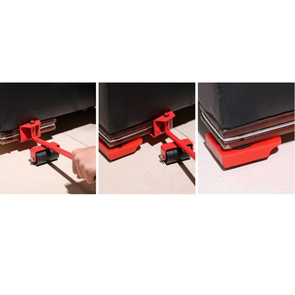 Home Trolley Lift And Move Slides Kit Easily System For Furniture 5 Packs  Tool Set Furniture Lifter  Transport set Heavy mover