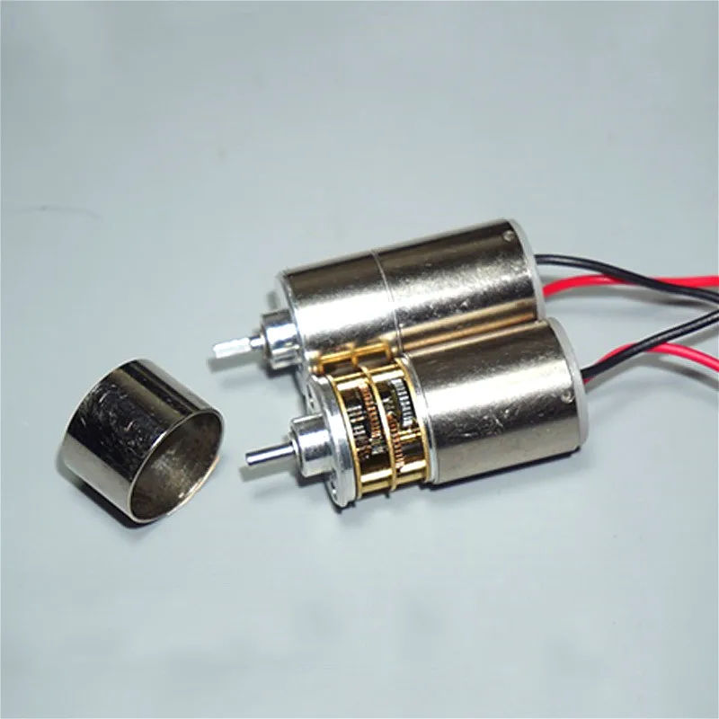 1pcs Micro Mini Coreless Gear Motor Full Metal Gearbox 16mm Round DC 3V 3.7V 5V Speed Reducer Reduction Ratio 125:1 Mute Slient