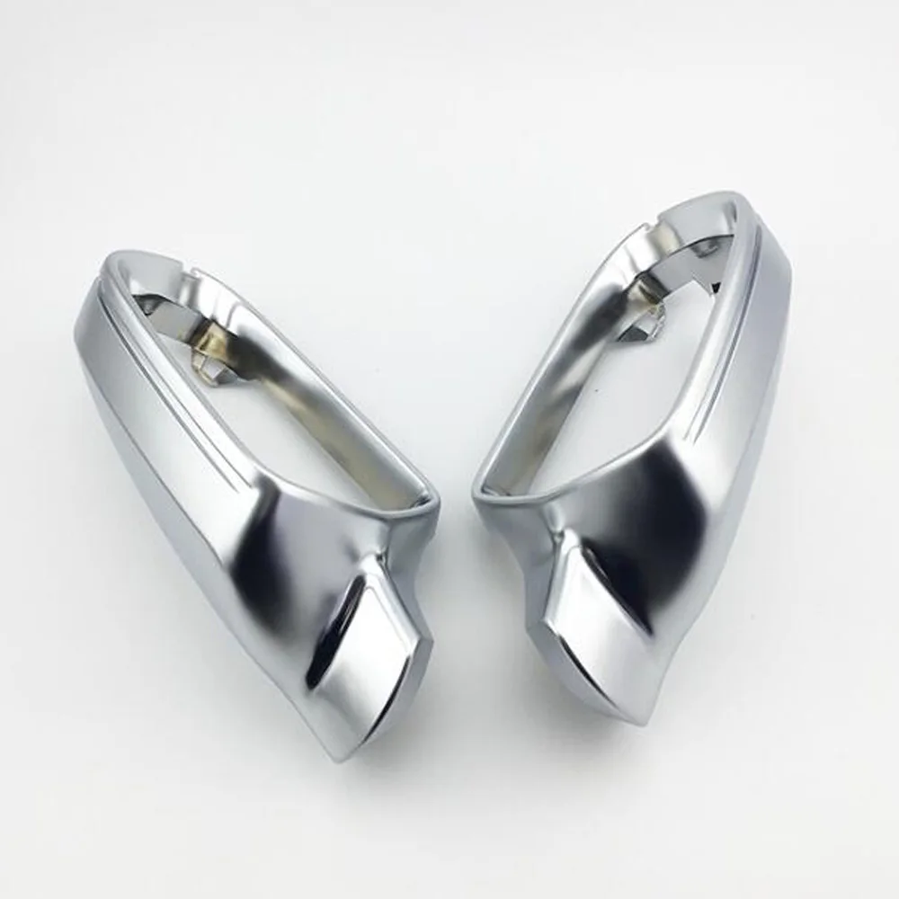 Car Mirror Cover For Audi A4 B8.5 A3 A5 S5 RS5 Matte Chrome Silver Rearview Mirror Cover Protection Cap Car Styling