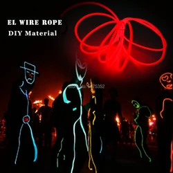 GZYUCHAO EL 1.3mm Flexible EL Wire Rope Waterproof EL Tube Neon Led Light Cable DIY Material For House Decorative