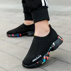 L'été Noir Respirant Enfants Chaussures pour filles garçons Maille Sneakers enfants 2023 Confortable Chaussures de Sport 6 7 à 10 8 à 12 ans