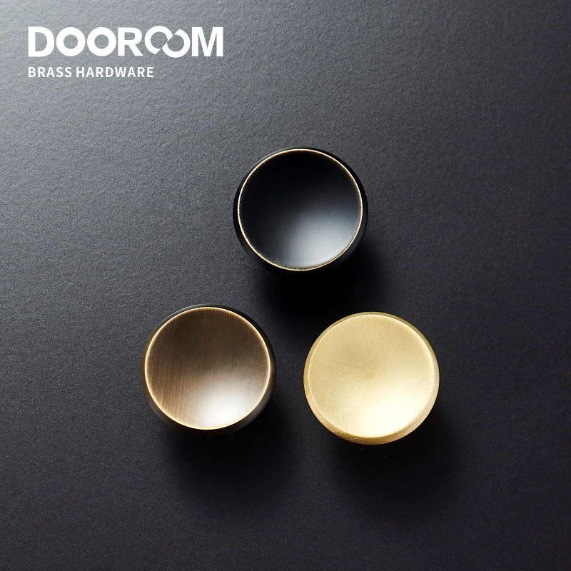 

Dooroom New Solid Brass Furniture Handles Comfortable Cabinet Door Wardrobe Dresser Drawer Pulls American Rural Knobs