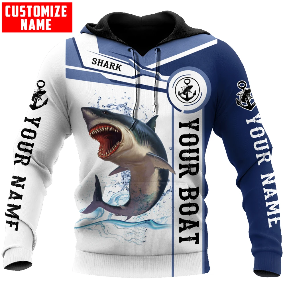 

Custom Name Shark fishing Catch and Release 3D Print Men's Hoodie & Sweatshirt Autumn Unisex Zip Hoodie Casual sportswear KJ842