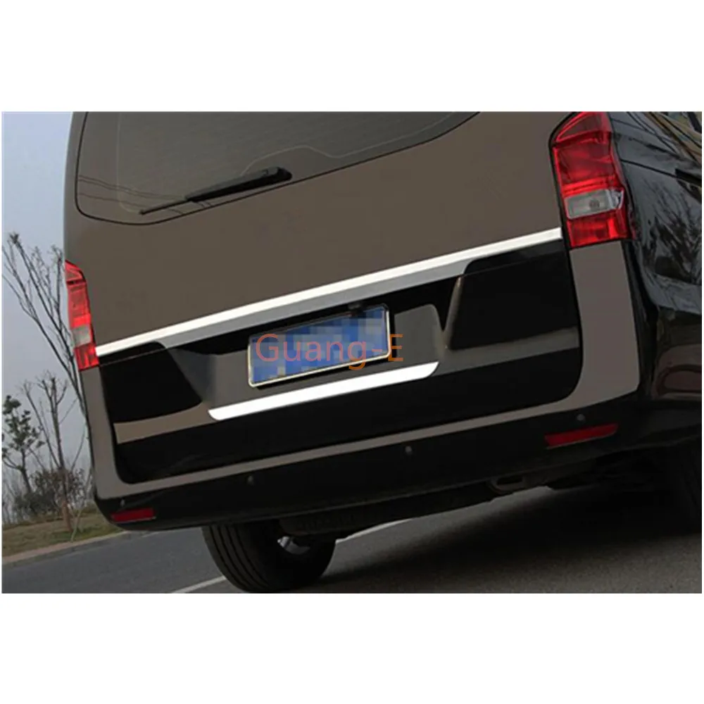 For Mercedes Benz Vito W447 2016 2017 2018 2019 2020 2021 2022 Stick Trunk Stainless Steel Rear Door Tailgate Frame Plate Trim