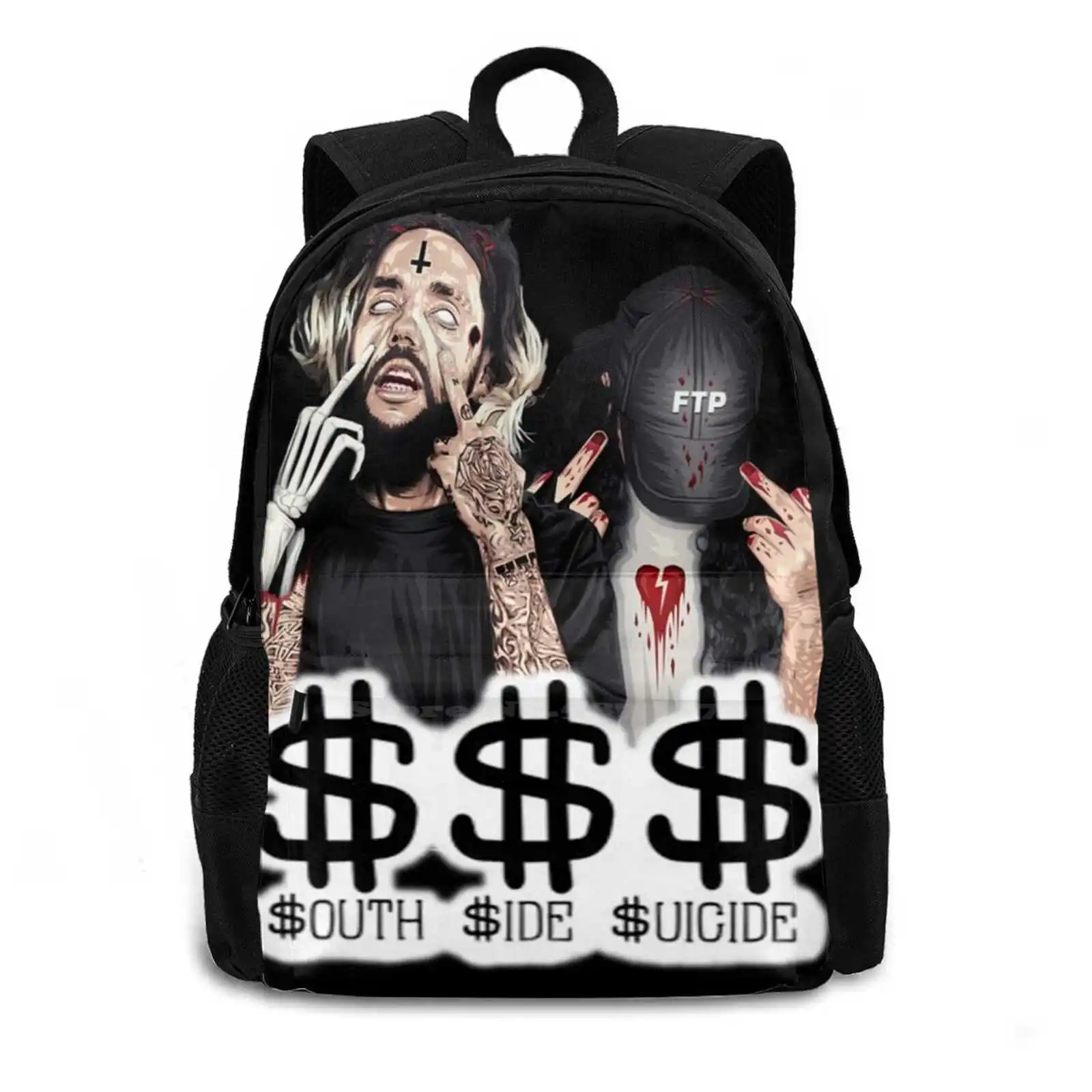 South Side Suicide Hot Sale Schoolbag Backpack Fashion Bags South Side Suicide The Population Scarecrow Scrim Ruby Da Cherry