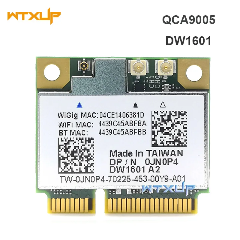 DW1601 QCA9005 8V256 OJN0P4 WiGig 802.11AD 7Gbps Half Mini Bluetooth 4.0 Wireless wifi Card for Dell Latitude 6430u E6430 XPS 18