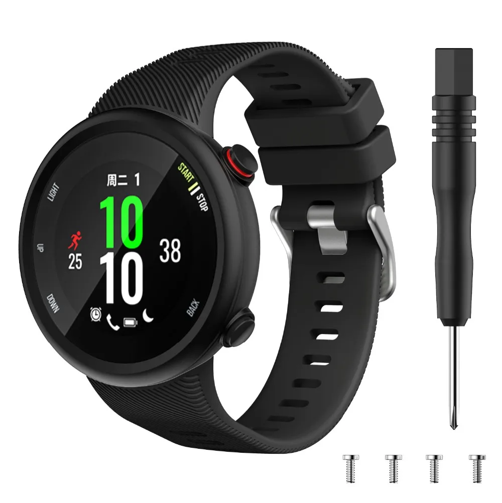 Silicone del Cinturino Della Cinghia per Garmin Forerunner 45 45s di Banda Braccialetto di Sport di Modo di Ricambio Wristband Correa per Forerunner 45