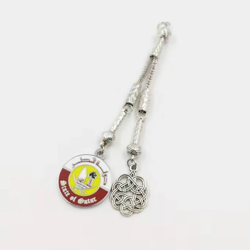 Qatar National Day Emblem tassel pendant Qatar flag badge