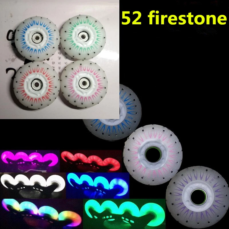 

slide KING 52 firestone inline skate wheels 80mm 90A fire stone spark shine flint rodas for SEBA for powerslide roller skates