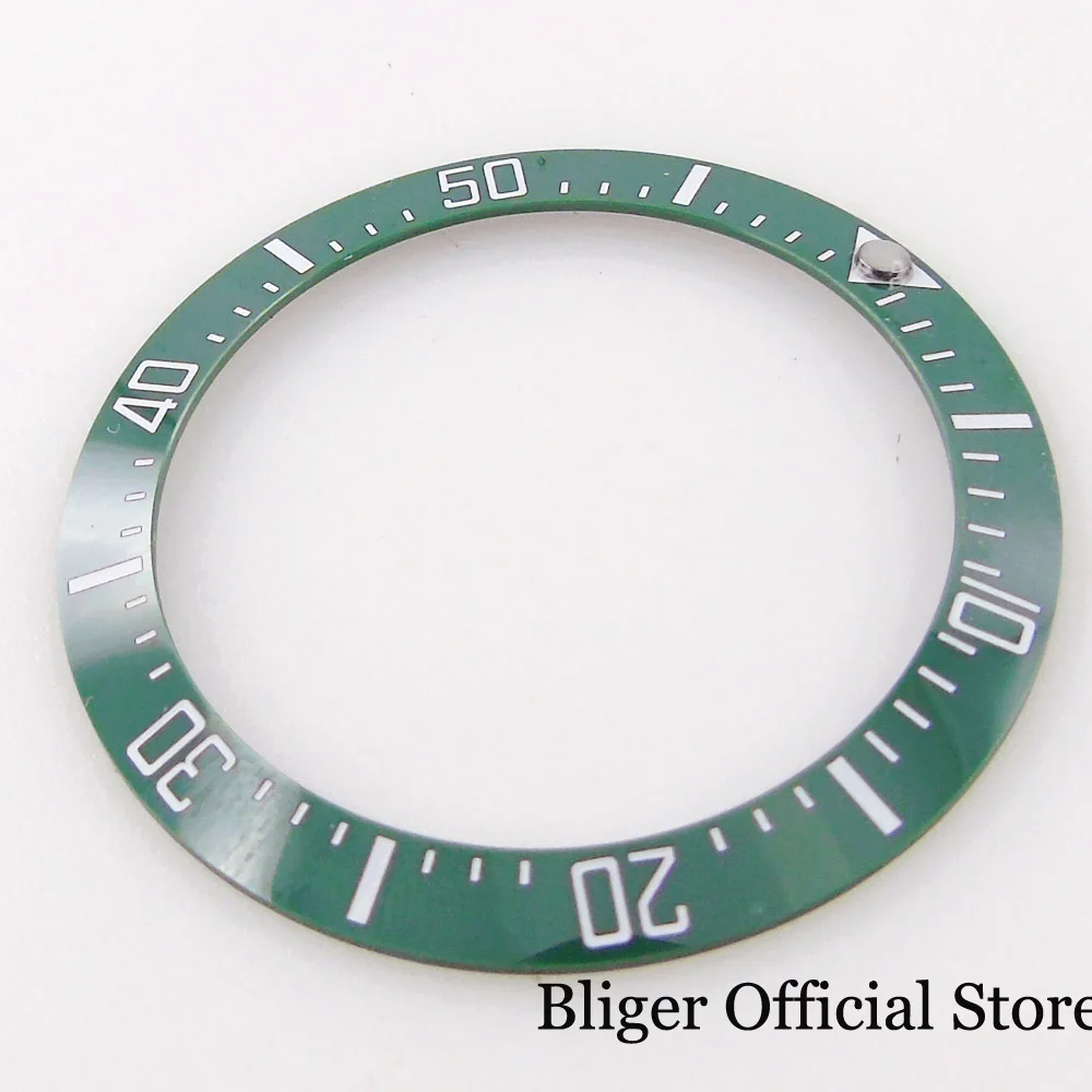 39.8mm*31.6mm Olive Green/Deep Olive Green Slope Watch Ceramic Insert for SUB/GMT Watch