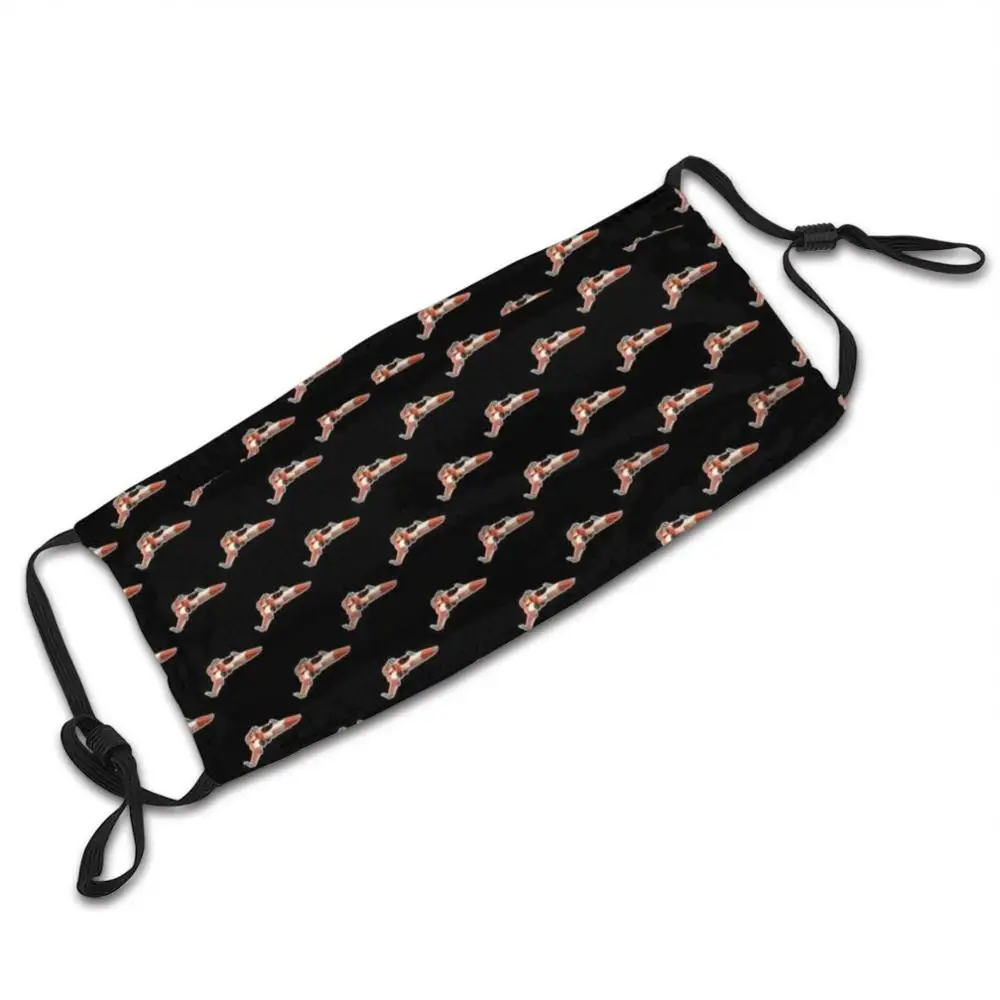 Hand Getrokken Ster Schip Masker Doek Wasbare Diy Filter Pm2.5 Volwassen Kids Starship Raket Raket Sterren Ruimte Ruimteschip Rood