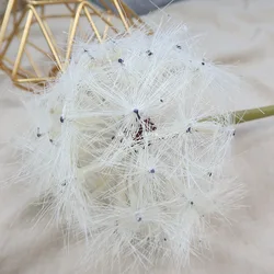 Fake white flower artificial dandelion ball branch garden wedding party home decoration