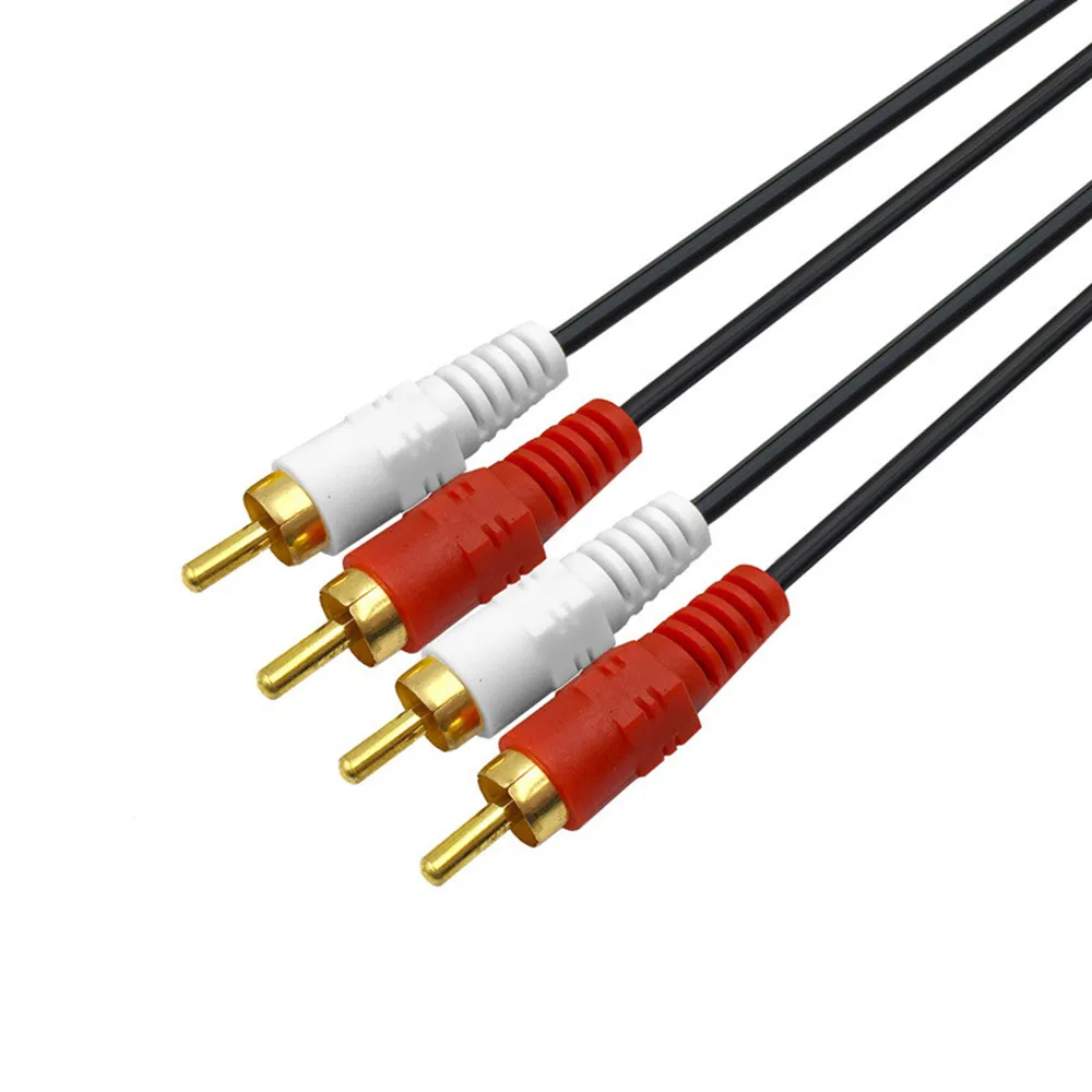 Câble audio stéréo RCA pour ordinateur portable, prise 2RCA vers 2RCA, AUX, DVD, haut-parleur TV, 1.5 m, 3 m, 5m, 10m, 15m, 20m