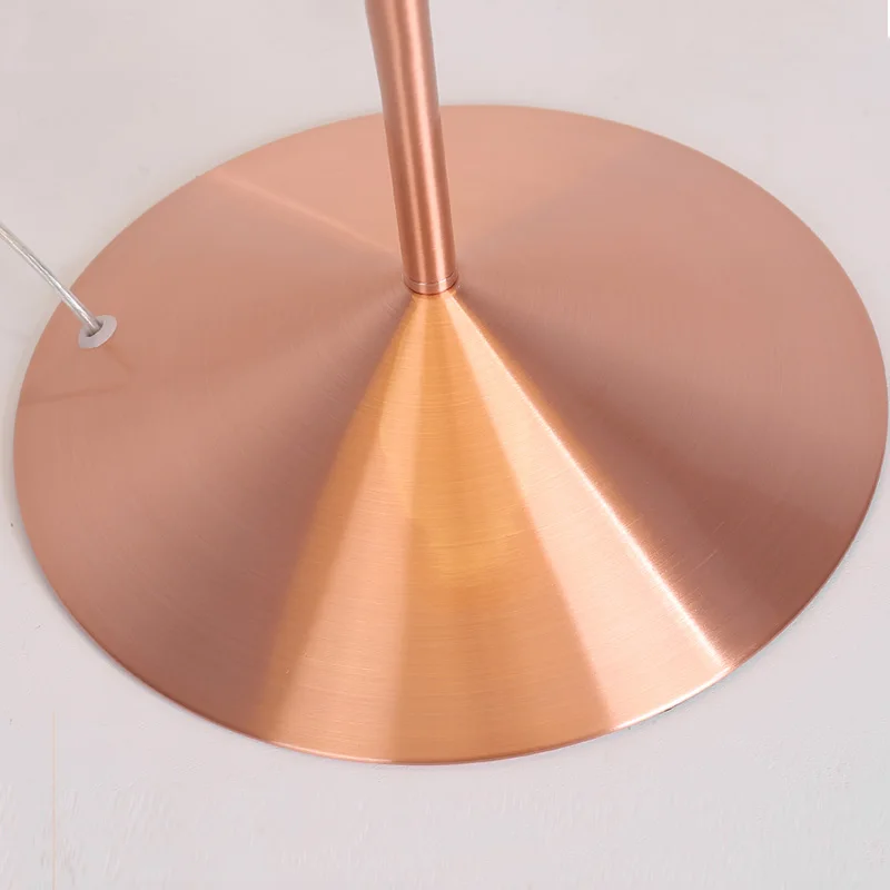 Creative LED Table Lamp Acrylic Cover Simple Foyer Bedroom Bedside Study Decor Desk Light Rose Gold/Chrome Metal Light Fixture