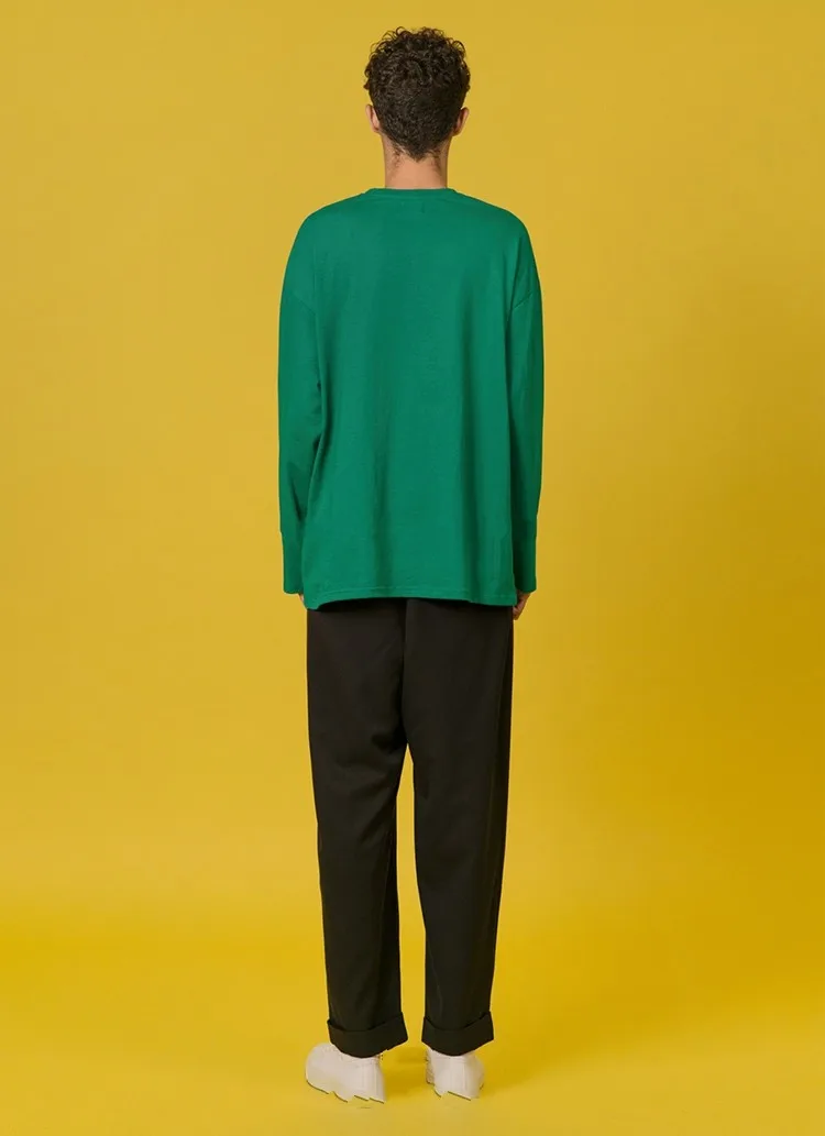 

Весенне-осенние новые мужские модные повседневные брюки, широкие брюки, однотонные прямые брюки с закрученным краем