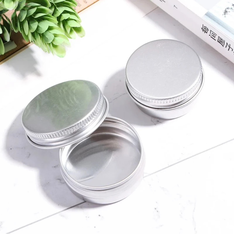 8 Sizes Aluminum Empty Cosmetic Cans Refillable Containers Jar Portable Travel Tin Packing Box Home Makeup Cream Hair Wax Case