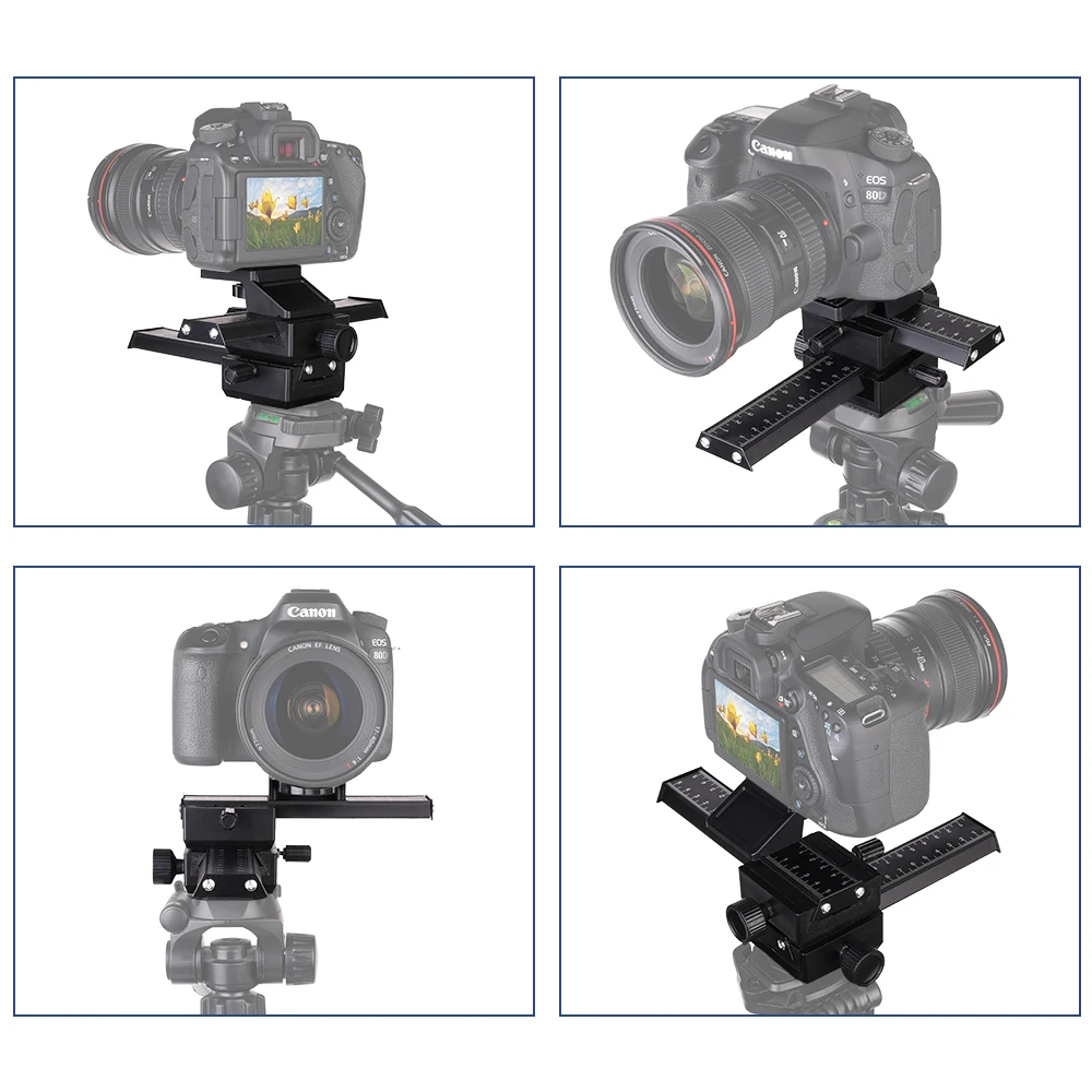 Macro Focusing Rail Slider Close-Up Shooting Tripod Head quick realease plate for DSLR Cameras