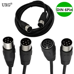 0.5m 3m High Quality DIN 6pin Male to Male & female Audio and Video Cable S-Terminal Midi 6pin for Audio Microphone Guitar Cable