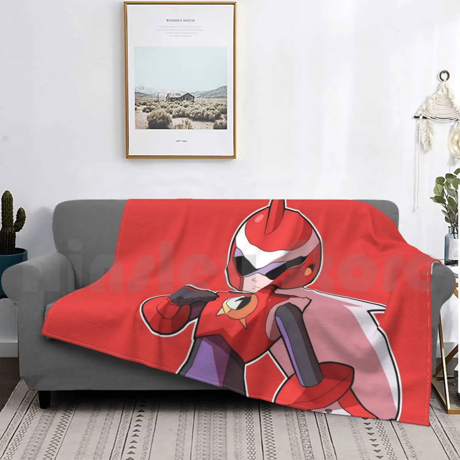 بطانية Protoman Exe الصغيرة أزياء مخصصة Megaman Protoman Blues Mmbn Kawaii ألعاب الفيديو لعبة الفن معركة الأطفال #3