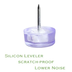 20PCS Translucent Silicon Rubber Leveler Pad for Chair, Desk, Cabinet etc Furniture