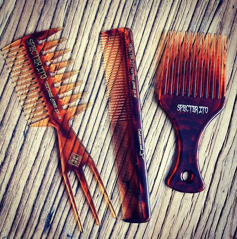 

3pcs/set Hair Combs Men Three-sided Hair Accessories Old-fashion Amber Color Vintage Hair Comb Clips