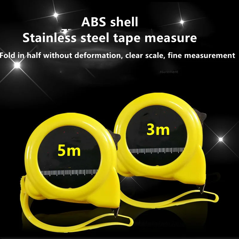 

3m/5m Retractable Stainless Steel Tape Measure High Wear Resistance Pull Ruler Easy Retractable Ruler Woodworking Gauging Tools