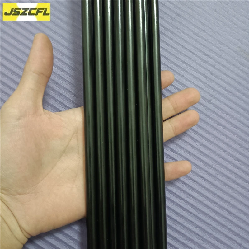 Fibra de vidro epóxi sólida Rod, fibra de vidro preto Rod, comprimento de 500mm, 8mm, 50 PCs