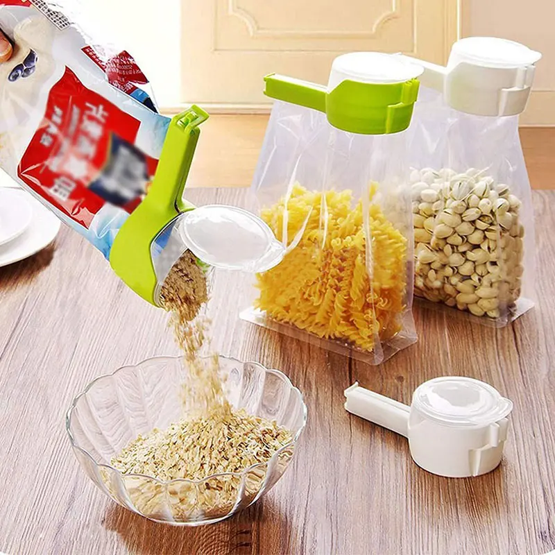 

Food Snack Sealing Clip Fresh Keeping Sealer Clamp Plastic Helper Saver Seal Pour Food Storage Bag Clip Travel Kitchen Gadgets