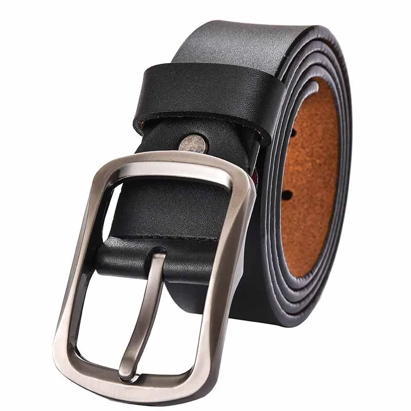 TJ-Tianjun New Men Leather Girdle Needle Buckle Belt Cowhide Business Belt Casual Fashion Pure Color Youth Belts Crossover C4001