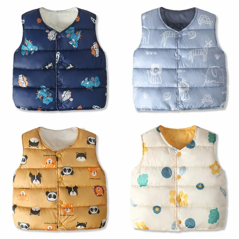 Spring Autumn Children Warm  Vest Baby Thin Waistcoat Kids Outerwear Vest Children Clothes Boys Girls Jackets Vest Baby