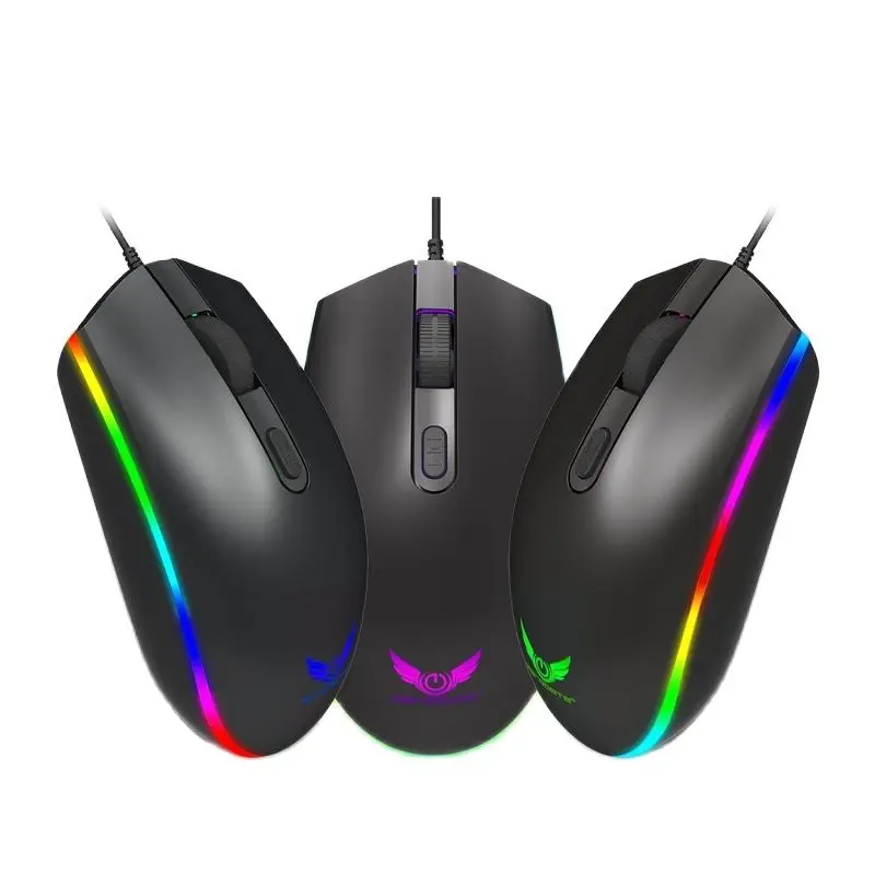 Mouse da gioco cablato colorato per Computer Mouse USB 4 pulsanti Mouse da 1000DPI Notebook Desktop Gamer Mause Office Internet cafe