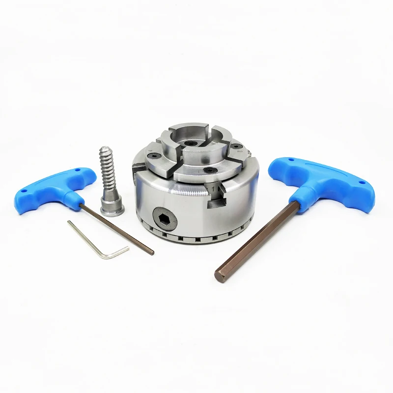 

8TPI M33*3.5/1" Four-Jaw Chuck with Wood Screw for Woodworking Lathe Precision Clamping System for Woodturning