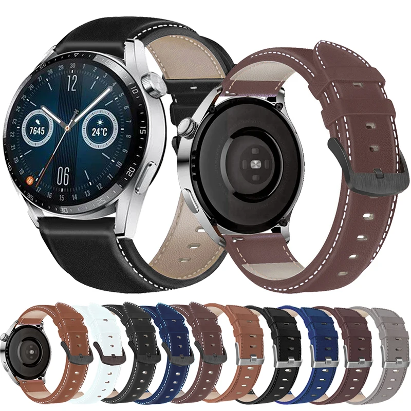 

Сменный ремешок для наручных часов Huawei Watch GT 3/GT3 GT2 46 мм, кожаный браслет для часов Huawei Watch GT Runner 46 мм