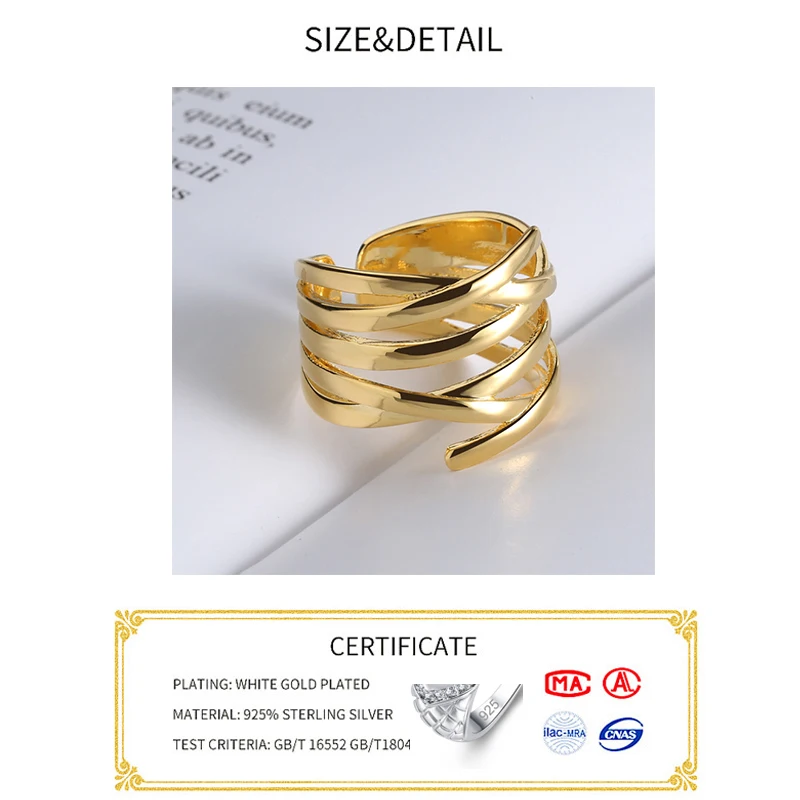 925 Sterling Silver Rings For Women Zircon Gold Ring Anillos Plata 925 Para Mujer Bagues Pour Femme Ringen Fine Jewelry