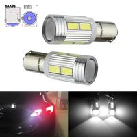 2pcs Universal Xenon White H6W BAX9s 433 10 SMD LED Side Indicator Parking Light Bulbs