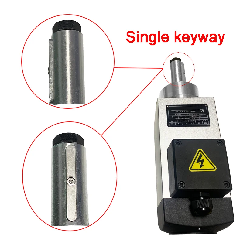 1PC 2.2KW/200HZ/12000PRM Pre-milling Motor Single keyway for KDT Edge Banding Machine