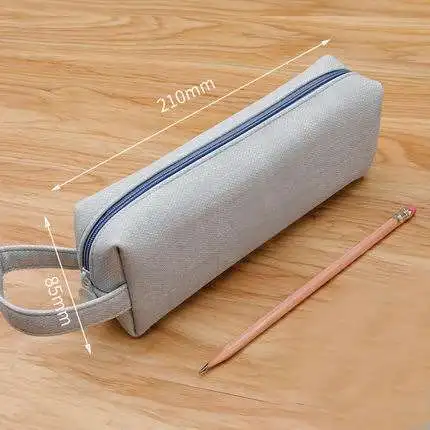 Pencil bag female simple small fresh student cute large capacity canvas pencil bag stationery pen
