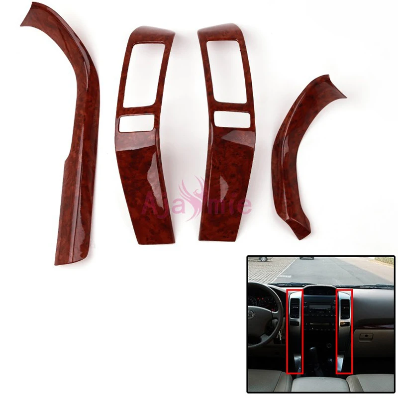 For Toyota Land Cruiser 120 Prado FJ120 2003-2009 Interior Wooden Color Moulding Trim Protector Panel Cover Auto Accessories