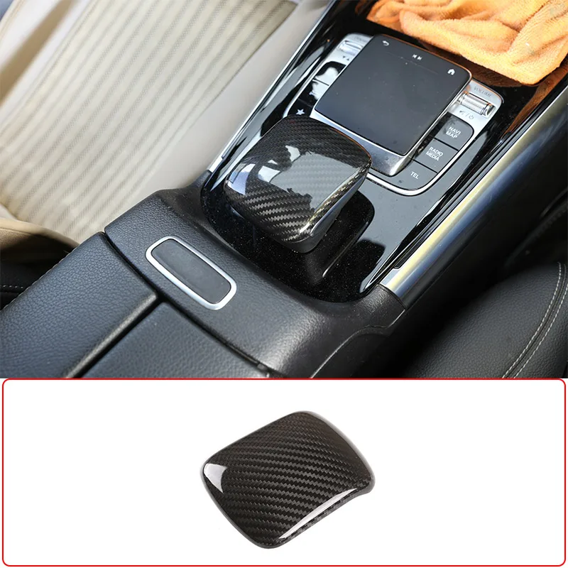 

Real Carbon Fiber Central Control Armrest Headgear For Mercedes-Benz B-Class GLA GLB GLE 20-21 Interior Modification Accessories