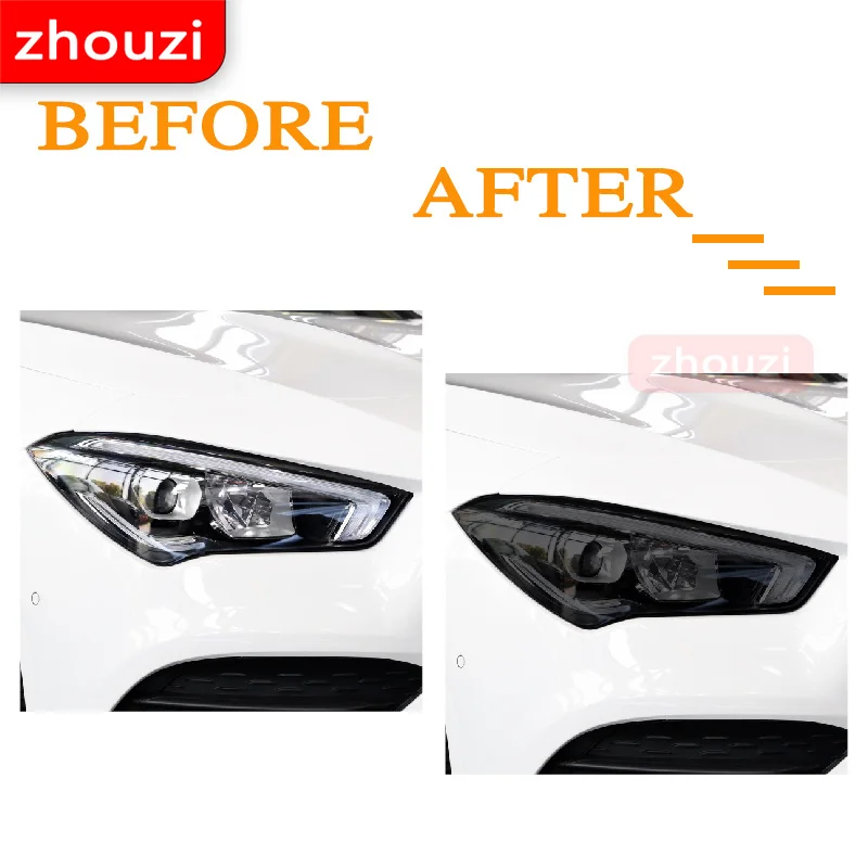 Voor Mercedes Benz CLA Klasse C117 X117 W117 C118 X118 W118 AMG Auto Koplamp Tint Zwarte Beschermende Film Transparante TPU Sticker