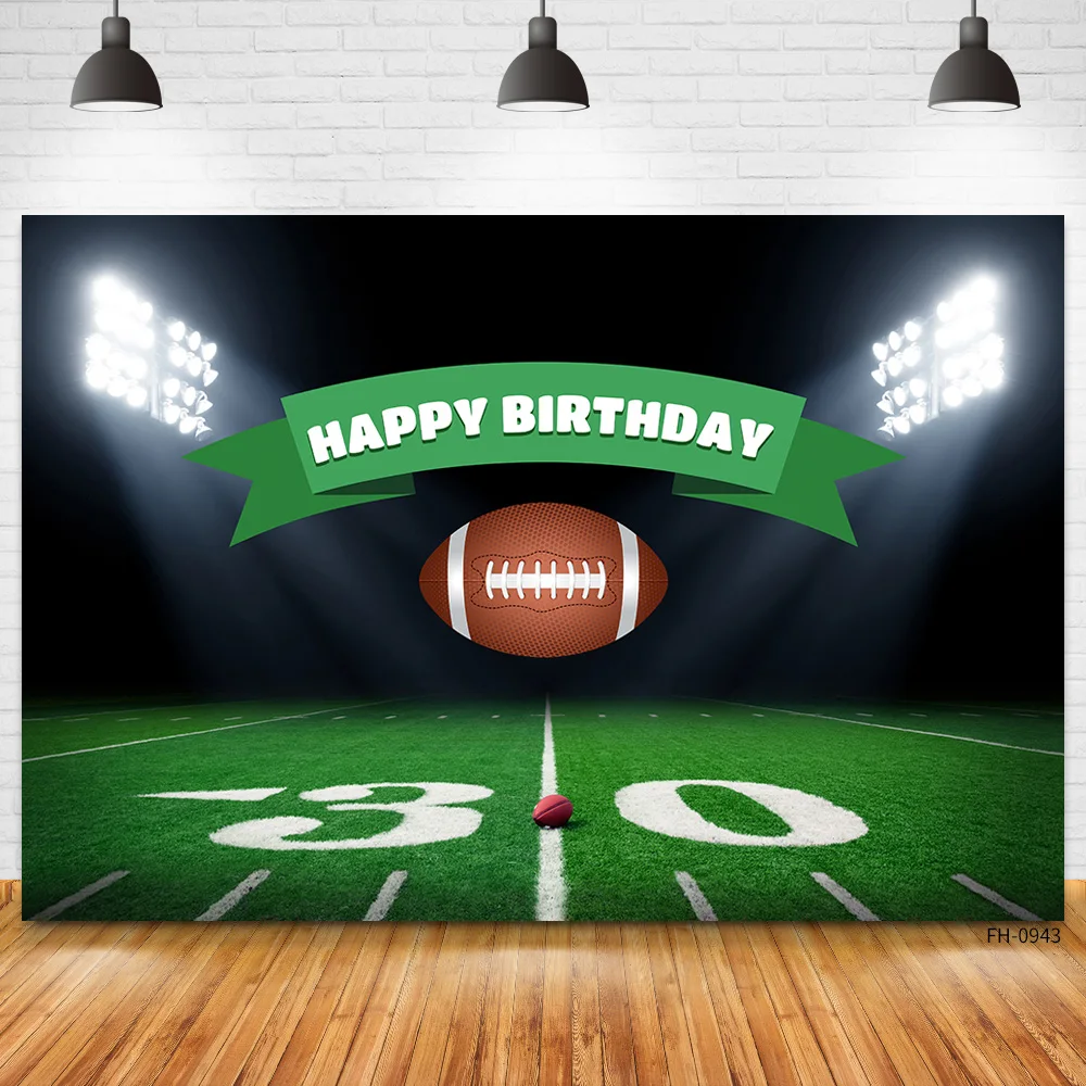 Football Grassland Green Grass Birthday Backdrops For Photo Studio Booth Stadium Field Baby Boy Newborn Photography Backgrounds