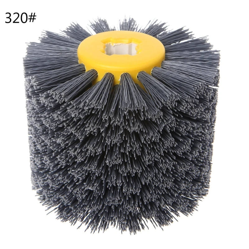 120*100mm Deburring Abrasive Wire Drawing Round Brush Head Polishing Grinding Tool Buffer Wheel For Furniture Wood Sculpture