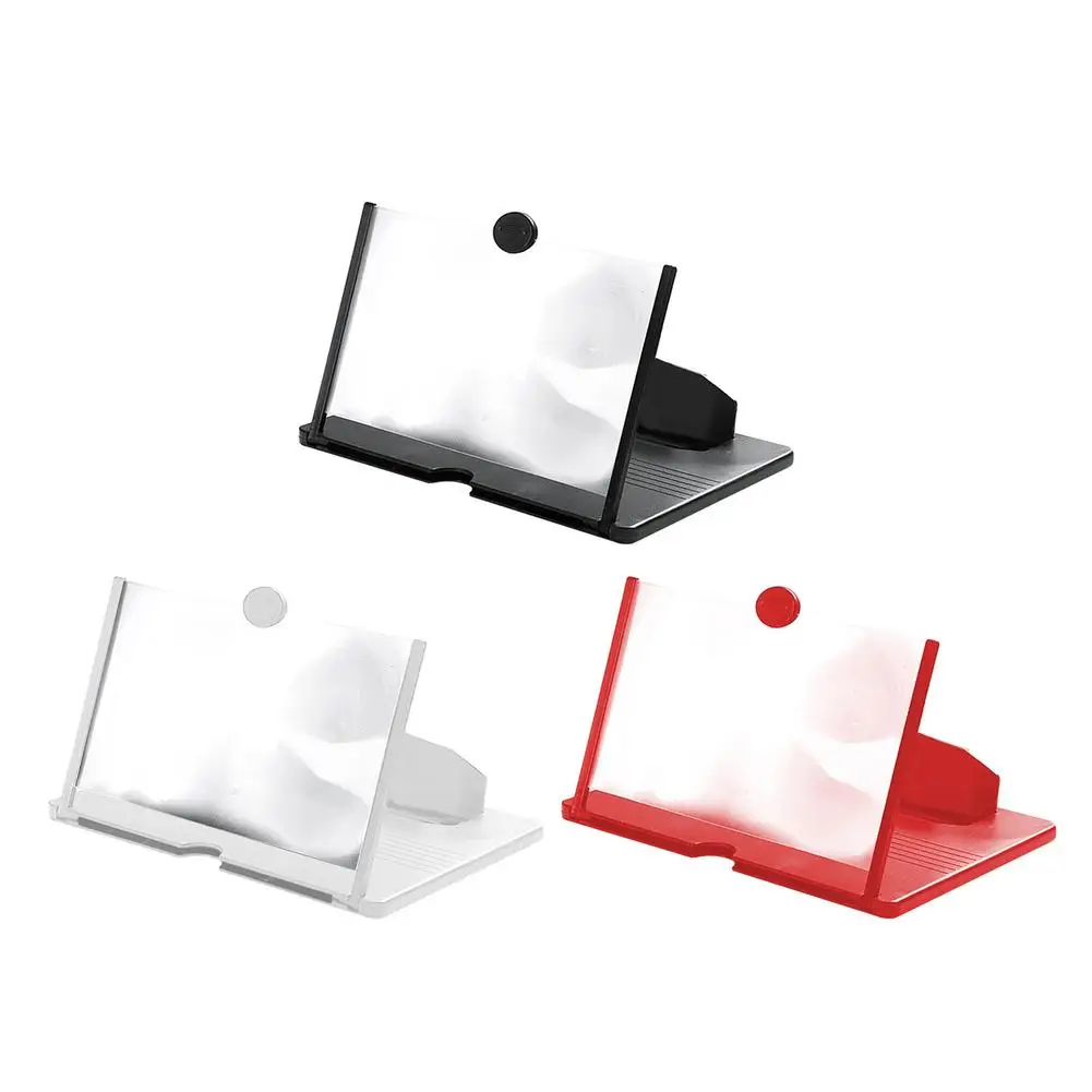 12 بوصة الهاتف المحمول منحني شاشة مكبر للصوت Hd ثلاثية الأبعاد فيديو الهاتف المحمول مكبرة الزجاج دعامة حامل حامل طوي