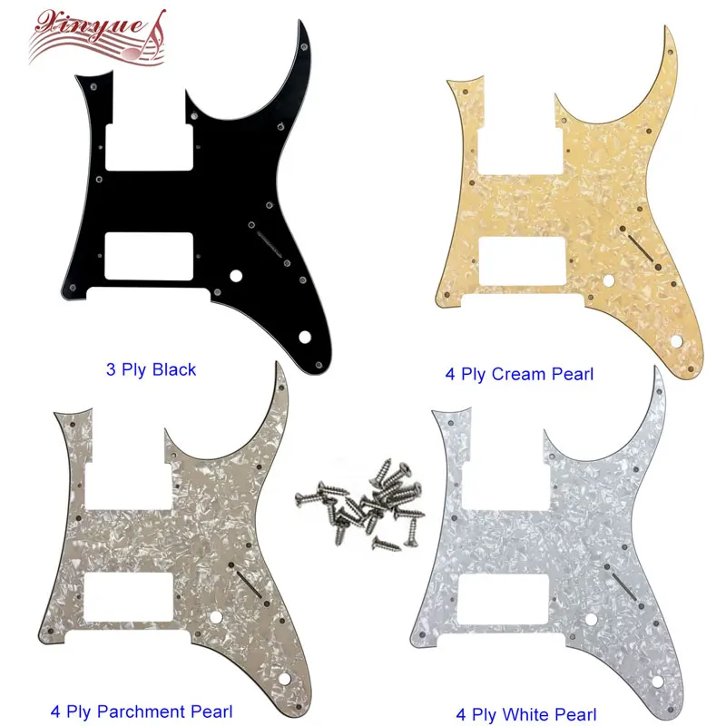 Xinyue piezas de guitarra personalizadas para tornillos de 10 orificios MIJ Ibanez RG 2550Z golpeador de guitarra Humbucker HH placa rascadora de