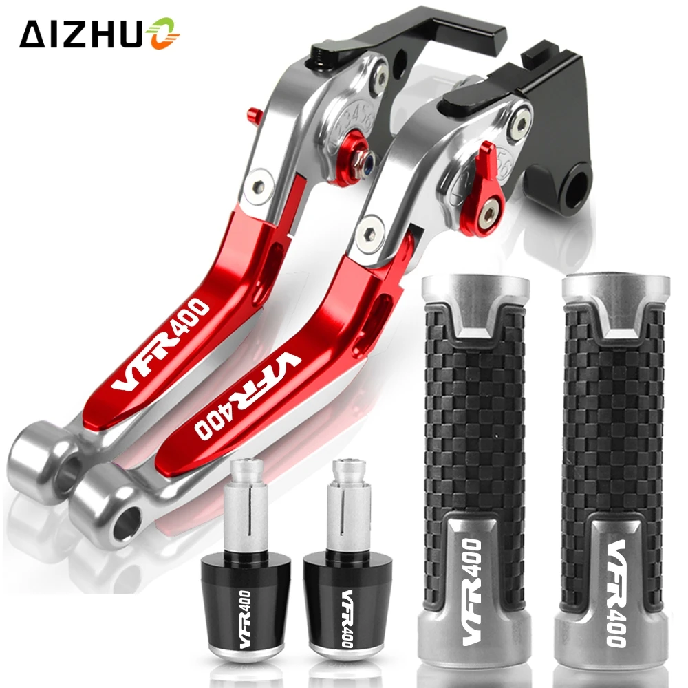 Brake Clutch Levers Extendable Adjustable FOR HONDA VFR400/NC30 1989-1992 1990 1991 Motorcycle Folding Handlebar CNC VFR400 LOGO