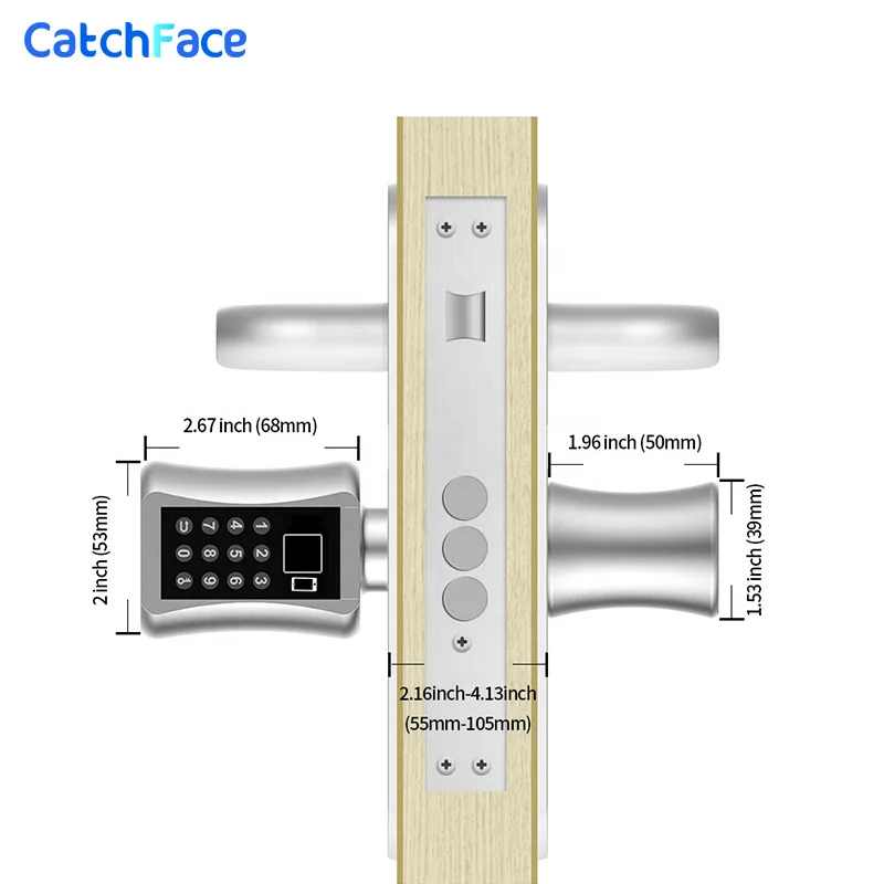 Smart Cylinder Door Lock with Fingerprint Bluetooth Tuya APP Digital Code Keyless Lock for European Cylinder